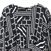 將圖片載入圖庫檢視器 mila schon ミラショーン 7分袖 ワンピース ブラック ホワイト L相当【中古】 レディース