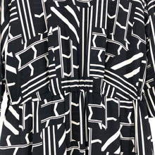 將圖片載入圖庫檢視器 mila schon ミラショーン 7分袖 ワンピース ブラック ホワイト L相当【中古】 レディース