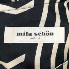 將圖片載入圖庫檢視器 mila schon ミラショーン 7分袖 ワンピース ブラック ホワイト L相当【中古】 レディース