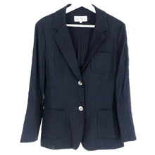 이미지를 갤러리 뷰어에 로드 , SCAPA スキャパ テーラードジャケット 麻・リネン/レーヨン ネイビー L相当【中古】 レディース