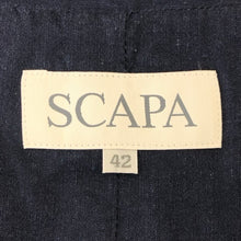 이미지를 갤러리 뷰어에 로드 , SCAPA スキャパ テーラードジャケット 麻・リネン/レーヨン ネイビー L相当【中古】 レディース