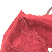 画像をギャラリービューアに読み込む, TIFFANY&Co. ティファニー ポーチ付 リバーシブル トートバッグ スウェード/メタリックレザー レッド【中古】 ユニセックス