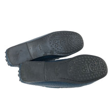 画像をギャラリービューアに読み込む, TOD’S トッズ ドライビングシューズ リボン 型押し ローファー レザー ブルー サイズ35.5(22.5cm相当)【中古】 レディース