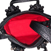 画像をギャラリービューアに読み込む, Christian Louboutin クリスチャンルブタン エロイーズ スタッズ バッグチャーム レザー ブラック ガンメタル【中古】【新品同様】【美品】ユニセックス