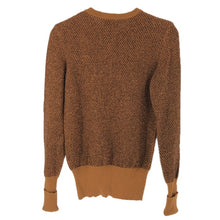 画像をギャラリービューアに読み込む, Salvatore Ferragamo サルヴァトーレフェラガモ ラメ入り セーター ニット/ウール ブラウン系 13号(LL)相当【中古】 レディース