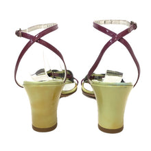 画像をギャラリービューアに読み込む, Salvatore Ferragamo フェラガモ アンクルストラップ サンダル エナメル ライムグリーン 7cmヒール サイズ8(25cm相当)【中古】【新品同様】【美品】レディース