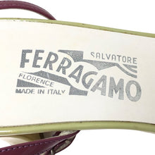 画像をギャラリービューアに読み込む, Salvatore Ferragamo フェラガモ アンクルストラップ サンダル エナメル ライムグリーン 7cmヒール サイズ8(25cm相当)【中古】【新品同様】【美品】レディース
