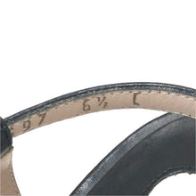 画像をギャラリービューアに読み込む, Salvatore Ferragamo フェラガモ ガンチーニストラップ チャンキーヒール サンダル レザー ブラック 8cmヒール サイズ6.5(23.5-24cm相当)【中古】レディース