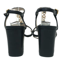 画像をギャラリービューアに読み込む, Salvatore Ferragamo フェラガモ ガンチーニストラップ チャンキーヒール サンダル レザー ブラック 8cmヒール サイズ6.5(23.5-24cm相当)【中古】レディース
