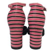 画像をギャラリービューアに読み込む, Salvatore Ferragamo フェラガモ アンクルストラップ チャンキーヒール パンプス スウェード ブラック 9cmヒール サイズ7.5(24.5cm相当)【中古】 レディース