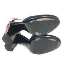 画像をギャラリービューアに読み込む, Salvatore Ferragamo フェラガモ アンクルストラップ チャンキーヒール パンプス スウェード ブラック 9cmヒール サイズ7.5(24.5cm相当)【中古】 レディース