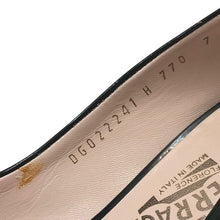 画像をギャラリービューアに読み込む, Salvatore Ferragamo フェラガモ オープントゥ ヴァラリボン パンプス エナメル ダークグリーン 7cmヒール サイズ7(24cm相当)【中古】レディース