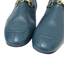 画像をギャラリービューアに読み込む, FABIO RUSCONI ファビオルスコーニ ビット付 スクエアトゥ ショートブーツ レザー ブルー ローヒール サイズ39(25.5-26cm相当)【中古】【新品同様】【美品】レディース