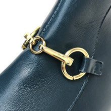 画像をギャラリービューアに読み込む, FABIO RUSCONI ファビオルスコーニ ビット付 スクエアトゥ ショートブーツ レザー ブルー ローヒール サイズ39(25.5-26cm相当)【中古】【新品同様】【美品】レディース