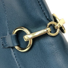 画像をギャラリービューアに読み込む, FABIO RUSCONI ファビオルスコーニ ビット付 スクエアトゥ ショートブーツ レザー ブルー ローヒール サイズ39(25.5-26cm相当)【中古】【新品同様】【美品】レディース