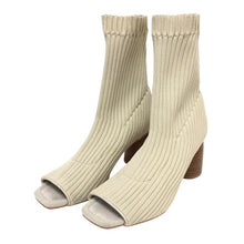 画像をギャラリービューアに読み込む, FRAY I.D フレイアイディー オープントゥ ニットブーツ アイボリー 24.5cm相当【中古】 レディース