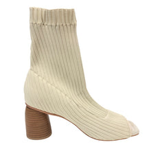 画像をギャラリービューアに読み込む, FRAY I.D フレイアイディー オープントゥ ニットブーツ アイボリー 24.5cm相当【中古】 レディース