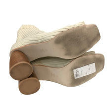 画像をギャラリービューアに読み込む, FRAY I.D フレイアイディー オープントゥ ニットブーツ アイボリー 24.5cm相当【中古】 レディース