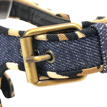 画像をギャラリービューアに読み込む, GIUSEPPE ZANOTTI ジュゼッペザノッティ アンクルストラップ サンダル レオパード デニム ブルー 8.5cmヒール サイズ38(25cm相当)【中古】レディース