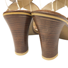 画像をギャラリービューアに読み込む, SPORTMAX スポーツマックス アンクルストラップ サンダル スウェード ブラウン 10.5cmヒール 24cm相当【中古】レディース