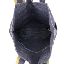 画像をギャラリービューアに読み込む, HERMES エルメス フールトゥ カバス トートバッグ キャンバス ネイビー【中古】 ユニセックス