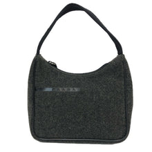 將圖片載入圖庫檢視器 PRADA SPORTS プラダスポーツ ワンショルダー ハンドバッグ ウール/レザー チャコールグレー【中古】 レディース