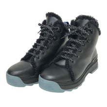 画像をギャラリービューアに読み込む, FENDI フェンディ 8T6826 ブーツ ムートン/レザー ブラック 4.5cmヒール サイズ39(26cm相当)【中古】レディース