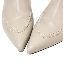 將圖片載入圖庫檢視器 ODETTE E ODILE オデット エ オディール ジップアップ ショートブーツ レザー ベージュ 4.5cmヒール 24.5cm【中古】レディース