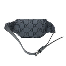 画像をギャラリービューアに読み込む, GUCCI グッチ GGロゴ ロゴ刺しゅう 767934 ボディバッグ レザー GGリサイクルポリエステル グレー【中古】【新品同様】【美品】メンズ