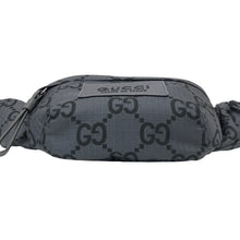画像をギャラリービューアに読み込む, GUCCI グッチ GGロゴ ロゴ刺しゅう 767934 ボディバッグ レザー GGリサイクルポリエステル グレー【中古】【新品同様】【美品】メンズ