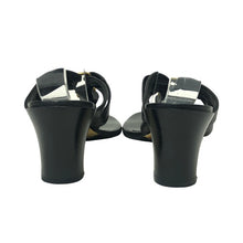 画像をギャラリービューアに読み込む, Salvatore Ferragamo フェラガモ トングサンダル レザー ブラック 7cmヒール サイズ8.5(25.5cm相当)【中古】 レディース 大きいサイズ