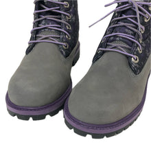 画像をギャラリービューアに読み込む, Timberland ティンバーランド ROLL-TOP ロールトップ スウェードブーツ 42992M グレー×パープル 23.5cm【中古】【美品】レディース