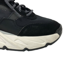 画像をギャラリービューアに読み込む, DIESEL ディーゼル S-HERBY LOW 厚底 ダッドスニーカー スウェード×メッシュ ブラック 24.5cm【中古】 レディース