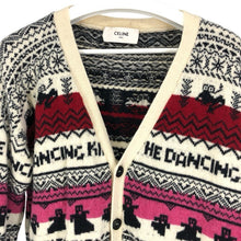 画像をギャラリービューアに読み込む, CELINE セリーヌ ウール ジャガード ルーズ カーディガン 2A08L715M マルチカラー L-XL相当【中古】 メンズ