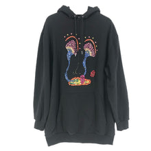 画像をギャラリービューアに読み込む, CELINE セリーヌ×Paisley Verse コラボ オーバーサイズ アーティストエンブロイダリー フーディ パーカー 2Y608670Q コットン ブラック L-XL相当【中古】 メンズ