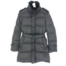 画像をギャラリービューアに読み込む, BURBERRY BLACK LABEL バーバリーブラックレーベル ダウンコート ウエストベルト D1F54-255-D9 ブラック Mサイズ【中古】 メンズ