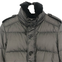 画像をギャラリービューアに読み込む, BURBERRY BLACK LABEL バーバリーブラックレーベル ダウンコート ウエストベルト D1F54-255-D9 ブラック Mサイズ【中古】 メンズ