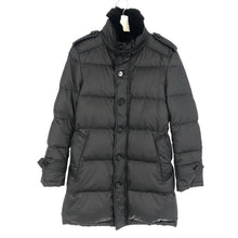 画像をギャラリービューアに読み込む, BURBERRY BLACK LABEL バーバリーブラックレーベル ダウンコート ウエストベルト D1F54-255-D9 ブラック Mサイズ【中古】 メンズ