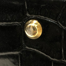 画像をギャラリービューアに読み込む, Les sacs Adam ルサックアダム クロコ型押し トートバッグ レザー ブラック ビジネストート【中古】 レディース