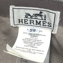 画像をギャラリービューアに読み込む, HERMES エルメス マイルス Hカット キャスケットキャップ 帽子 コットン グレー【中古】【美品】ユニセックス