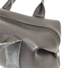 画像をギャラリービューアに読み込む, Brunello Cucinelli ブルネロクチネリ ハンドバッグ ミニボストンバッグ レザー×フェルト ダークブラウン【中古】 レディース