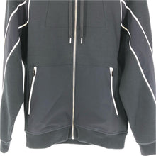 画像をギャラリービューアに読み込む, HERMES エルメス 裏起毛 フーデッドジップアップパーカ パイピング H557770HA コットン ネイビー L相当【中古】【新品同様】【美品】メンズ