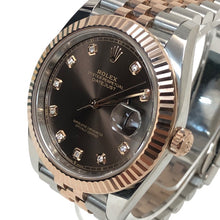 이미지를 갤러리 뷰어에 로드 , ROLEX ロレックス デイトジャスト41 ジュビリーブレス オイスター パーペチュアル 126331G 腕時計 10Pダイヤ エバーローズゴールド 自動巻き チョコレート文字盤【中古】メンズ
