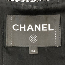画像をギャラリービューアに読み込む, CHANEL シャネル ツイード ジャンプスーツ ココマークボタン P64168V49039 ブラック×ホワイト サイズ34(XS-S相当)【中古】レディース