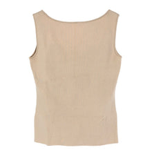 画像をギャラリービューアに読み込む, FOXEY NEW YORK フォクシー ニューヨーク ノースリーブ スクエアネック ニットトップス レーヨン混 ベージュ 26915 サイズ38(S相当)【中古】レディース