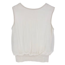 將圖片載入圖庫檢視器 M-Premier BLACK エムプルミエブラック チュール ノースリーブ カットソー ホワイト サイズ36(S相当)【中古】 レディース