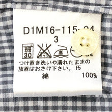 画像をギャラリービューアに読み込む, BURBERRY BLACK LABEL バーバリーブラックレーベル チェック柄 半袖シャツ D1M16-115-04 コットン グレー×ホワイト サイズ3(M相当)【中古】メンズ