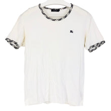 画像をギャラリービューアに読み込む, BURBERRY BLACK LABEL バーバリーブラックレーベル カットソー 半袖Tシャツ BMV25-223-02 コットン ホワイト サイズ3(M相当)【中古】メンズ