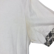 画像をギャラリービューアに読み込む, BURBERRY BLACK LABEL バーバリーブラックレーベル カットソー 半袖Tシャツ BMV25-223-02 コットン ホワイト サイズ3(M相当)【中古】メンズ