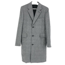 將圖片載入圖庫檢視器 Paul Smith ポール・スミス チェスターコート シングル グレンチェック柄 293072 690S カシミヤ グレー Mサイズ【中古】メンズ